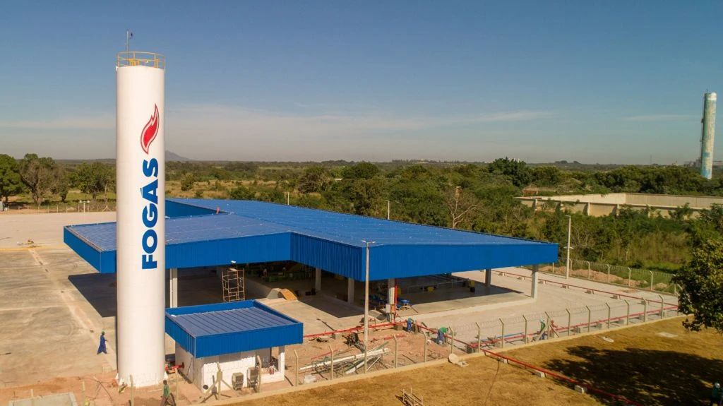 Vista frontal da área de produção da Fogás Cuiabá