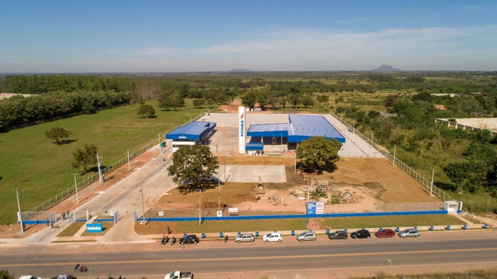 Vista aérea norte da Fogás Cuiabá